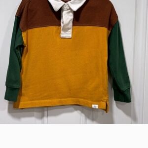 GAP Kids Multicolor Polo Shirt - Brown, Yellow, Green